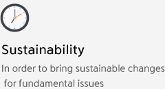 Sustainability - In order to bring sustainable changes for fundamental issues